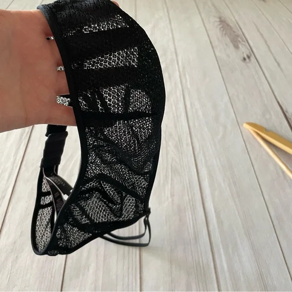 Victoria's Secret Sexy Sheer Mesh Scoop Neck Bralette Women’s XS Black Wireless - Picture 10 of 13